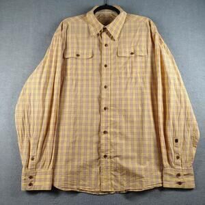 Pelle Pelle Mens 2XL Yellow Plaid Button Down Long Sleeve Shirt EUC VTG Y2K